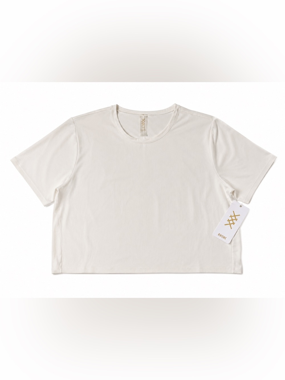 RHONE Serene Cropped Short Sleeve Snow White